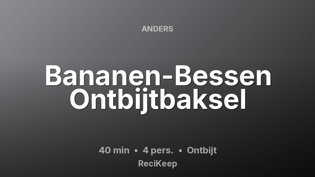 Receptkaart Bananen-Bessen Ontbijtbaksel – Ontbijt