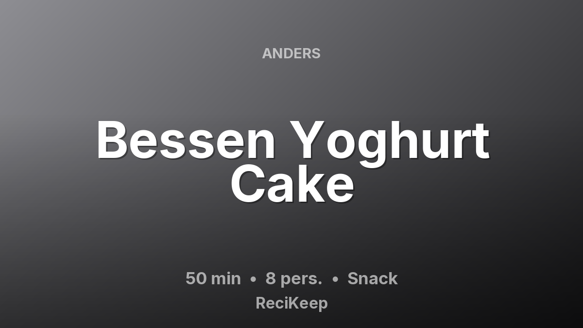 Receptkaart Bessen Yoghurt Cake – Snack