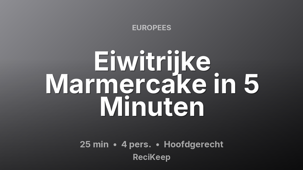 Receptkaart Eiwitrijke Marmercake in 5 Minuten – Hoofdgerecht