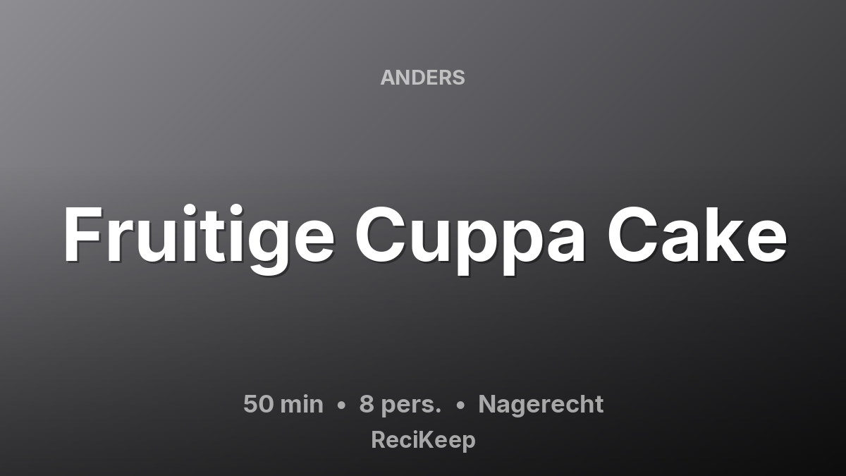Receptkaart Fruitige Cuppa Cake – Nagerecht