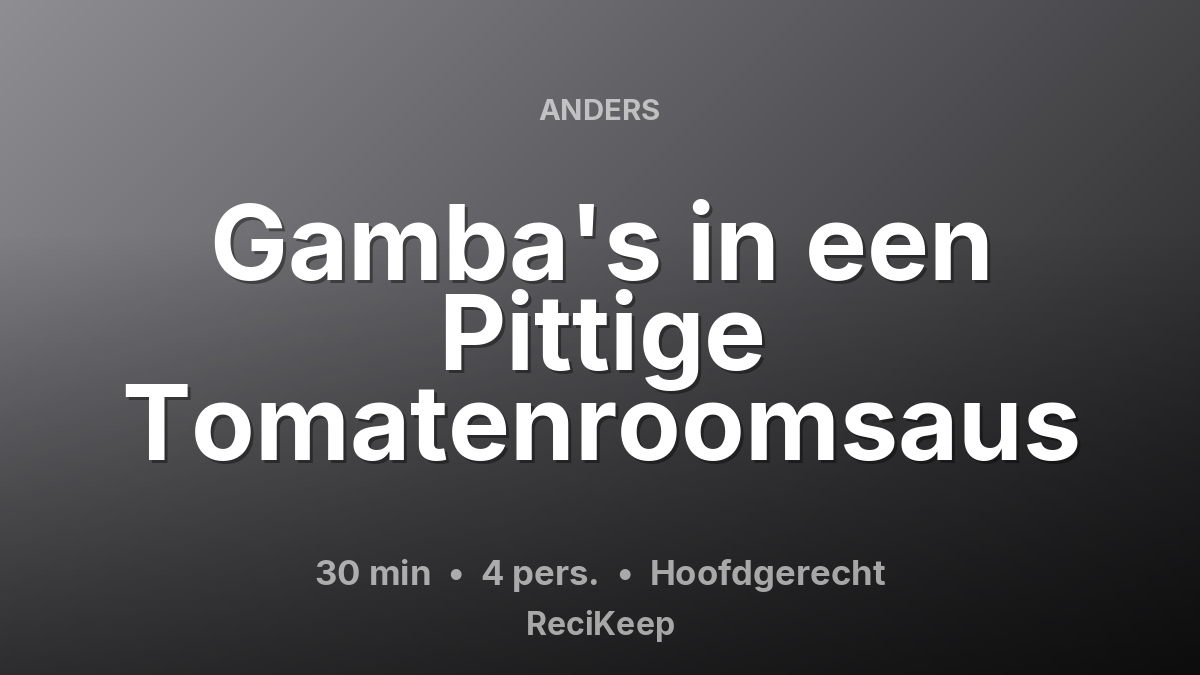 Receptkaart Gamba's in een Pittige Tomatenroomsaus – Hoofdgerecht