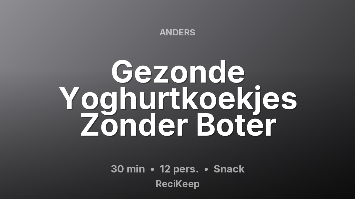 Receptkaart Gezonde Yoghurtkoekjes Zonder Boter – Snack