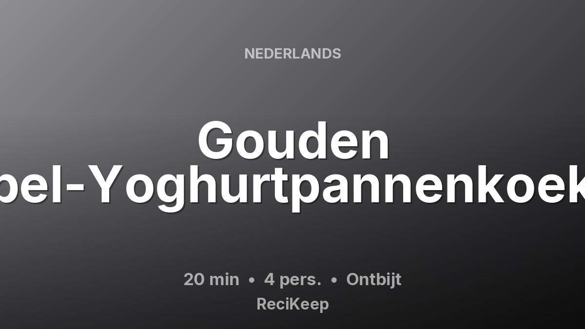 Receptkaart Gouden Appel-Yoghurtpannenkoekjes – Ontbijt