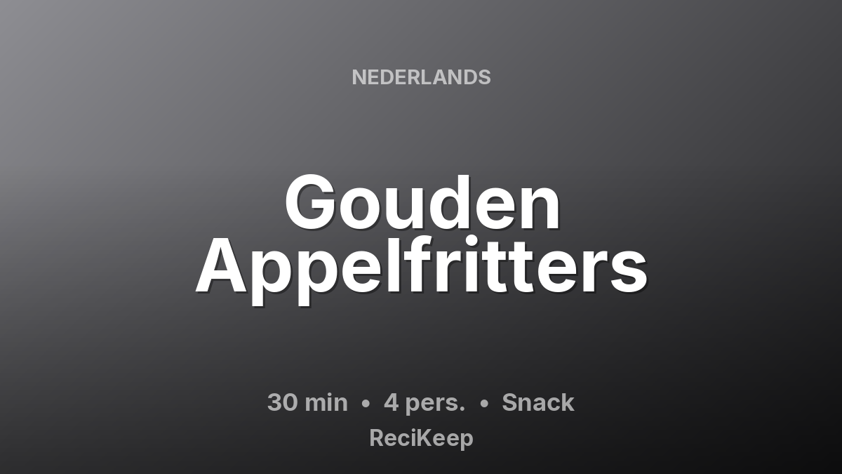 Receptkaart Gouden Appelfritters – Snack