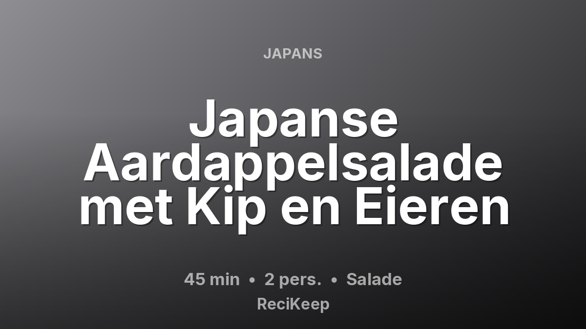 Receptkaart Japanse Aardappelsalade met Kip en Eieren – Salade