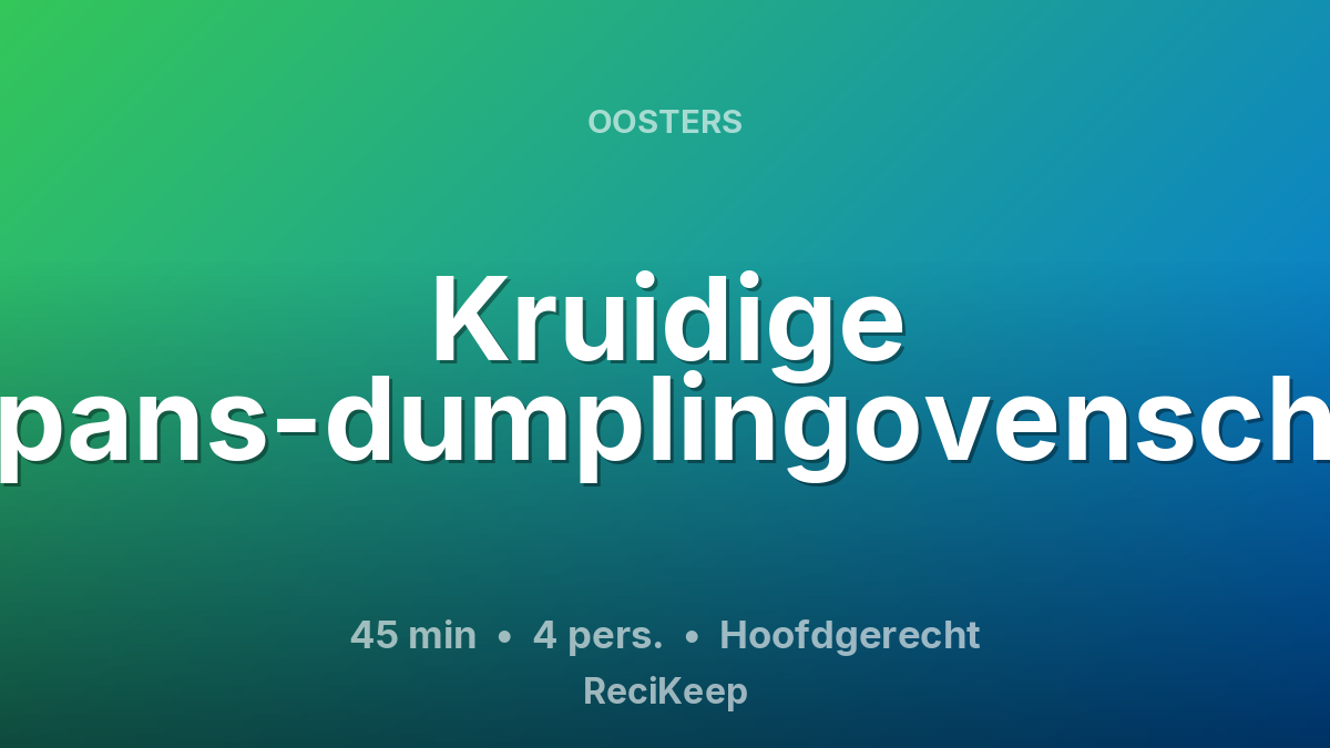 Receptkaart Kruidige éénpans-dumplingovenschotel – Hoofdgerecht