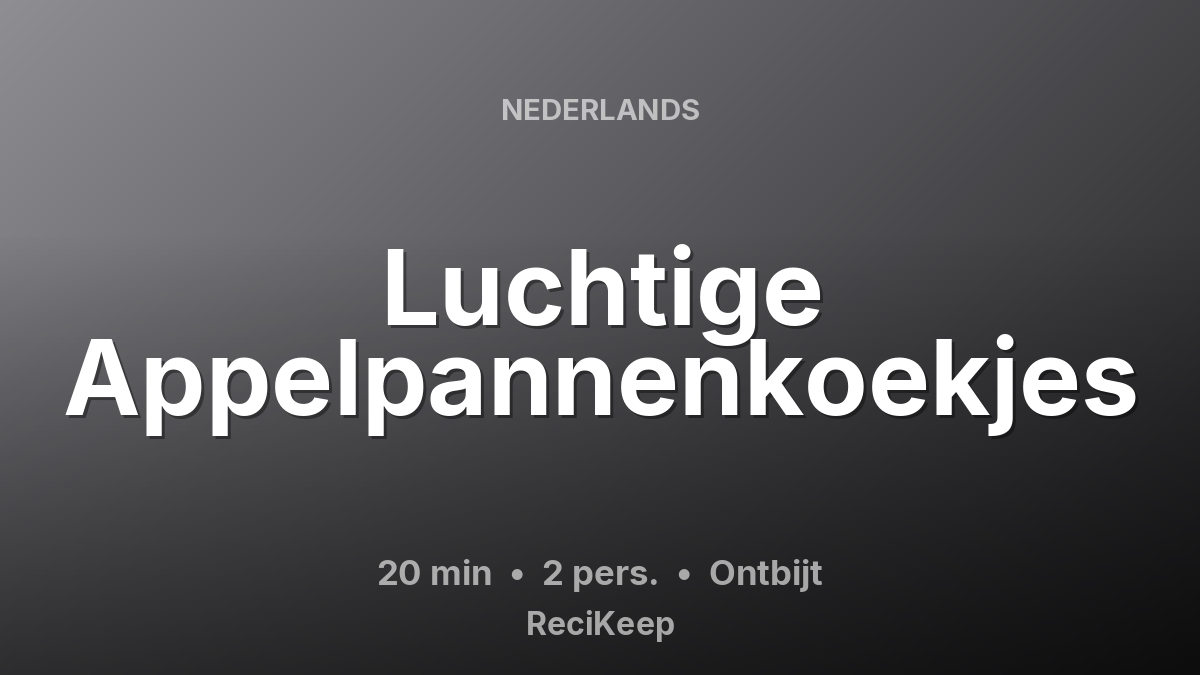 Receptkaart Luchtige Appelpannenkoekjes – Ontbijt