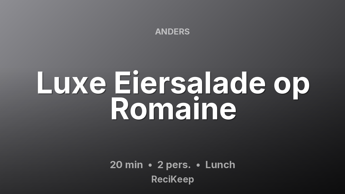 Receptkaart Luxe Eiersalade op Romaine – Lunch