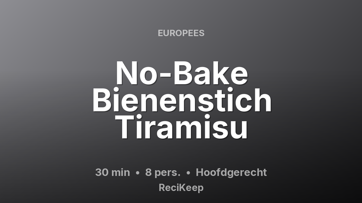 Receptkaart No-Bake Bienenstich Tiramisu – Hoofdgerecht