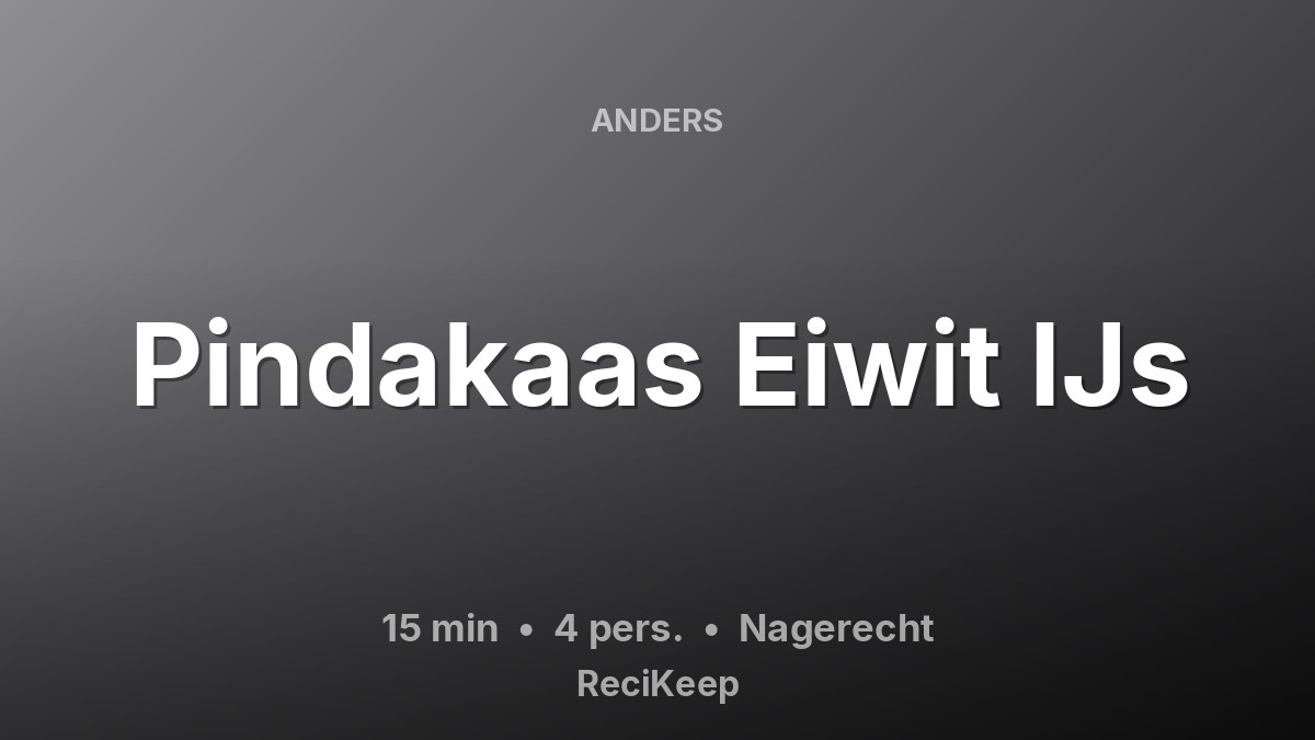 Receptkaart Pindakaas Eiwit IJs – Nagerecht