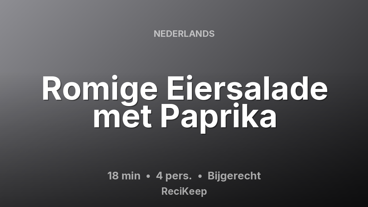 Receptkaart Romige Eiersalade met Paprika – Bijgerecht
