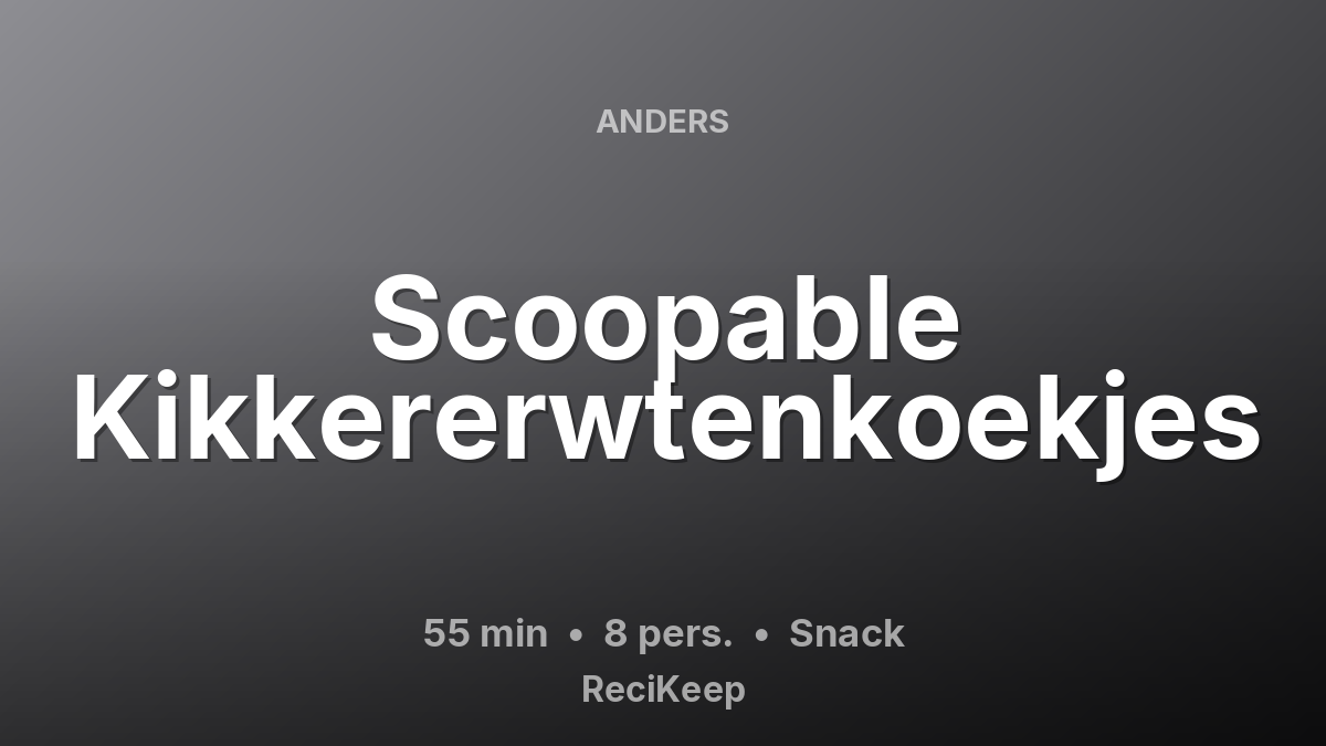 Receptkaart Scoopable Kikkererwtenkoekjes – Snack