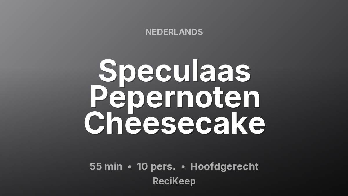 Receptkaart Speculaas Pepernoten Cheesecake – Hoofdgerecht