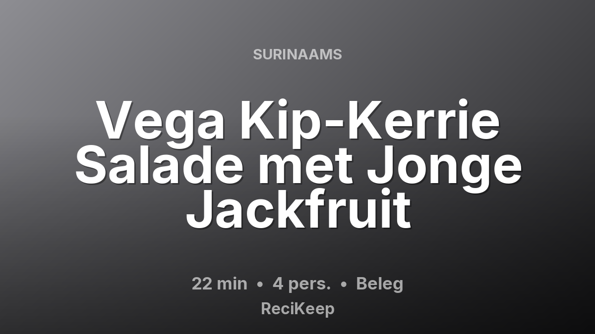 Receptkaart Vega Kip-Kerrie Salade met Jonge Jackfruit – Beleg