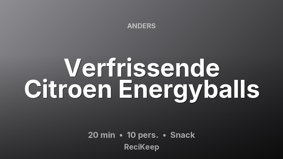 Receptkaart Verfrissende Citroen Energyballs – Snack