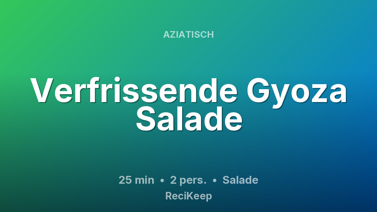 Receptkaart Verfrissende Gyoza Salade – Salade
